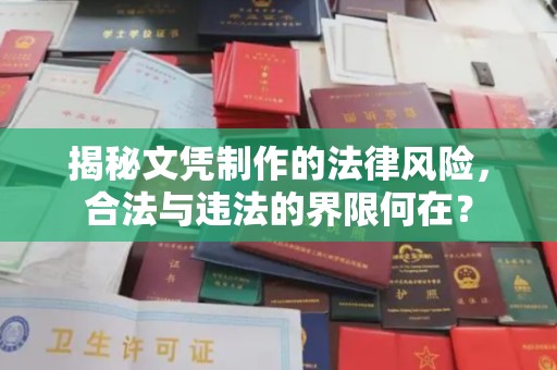 新店揭秘文凭制作的法律风险，合法与违法的界限何在？